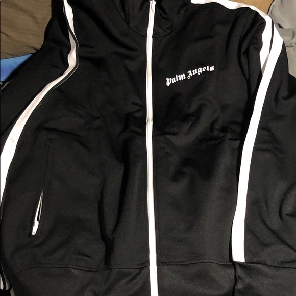 Palm Angels Black Track Jacket with White Accents - Picture 9 of 10